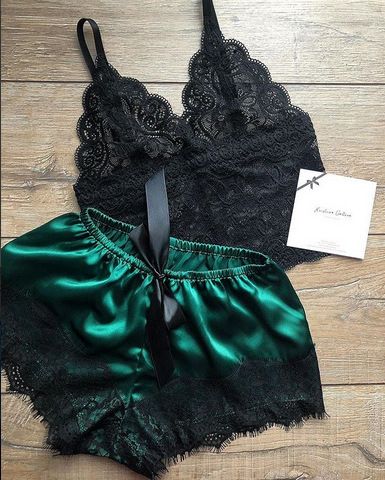 Women's Intimates Pajamas Lace Pajamas Underwear Nightdress_voghion.com