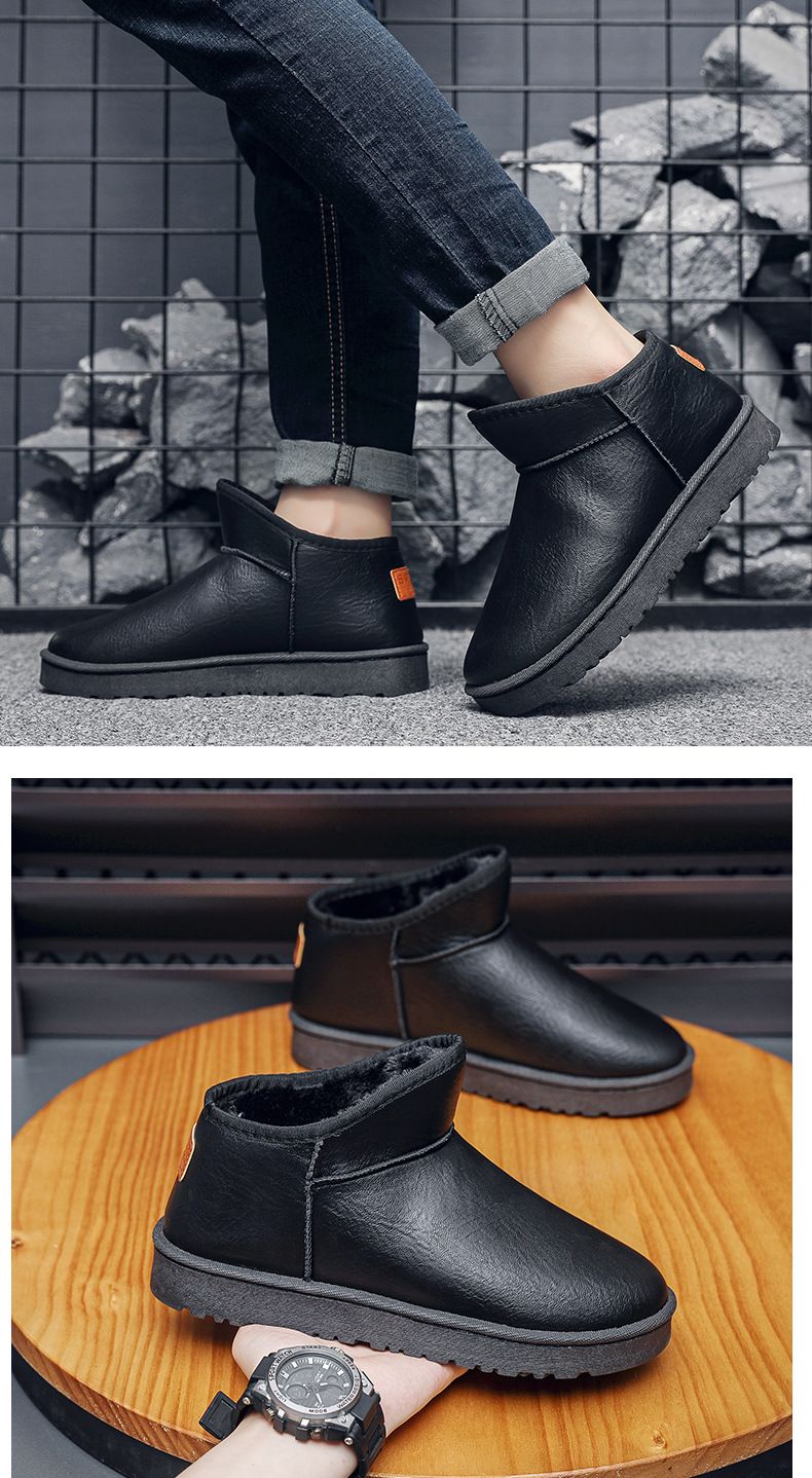 SHLIANG New Men's Winter Boots Outdoor Waterproof Winter Shoes For Men Snow Boots High Quality Non Slip Ankle Boots Warm Shoes X0082_voghion.com