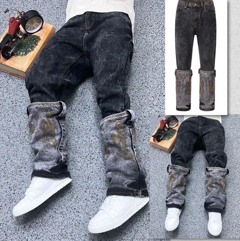Men's Clothing European And American Original Foreign Trade Cut Label Men's Clothing Quality Clearance Light Luxury Cattle Goods Original Tail Jeans_voghion.com
