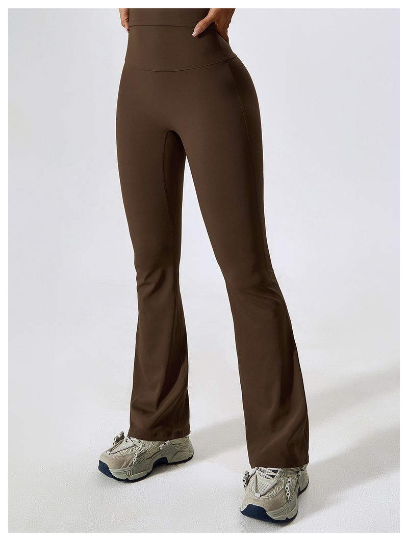 K High-waisted Wide-leg Yoga Pants With A Hip-lifting Effect, For Dance And Casual Exercise; With A Slight Flare At The_voghion.com