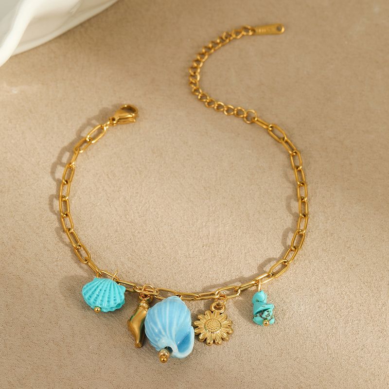 Charme armbanden ketting sieraden oceaan stijl vakantie strand wind kwast zeester schelp hanger ketting_voghion.com