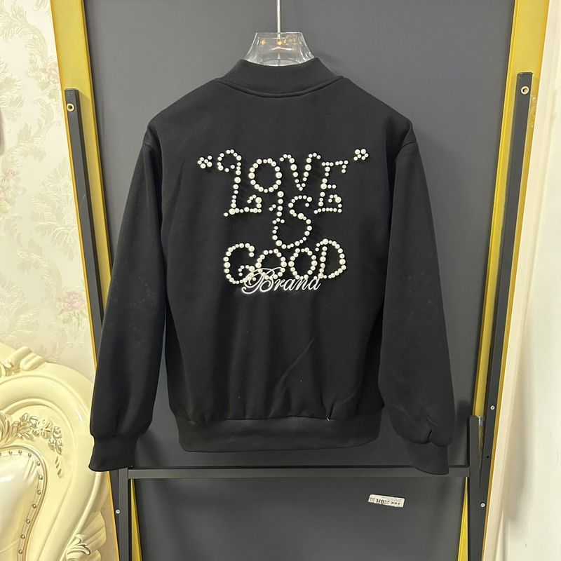 2025 Embroidered Pearl Jacket Men Women Spring And Autumn GOOD Versatile Baseball Stylish Coat For Couples_voghion.com