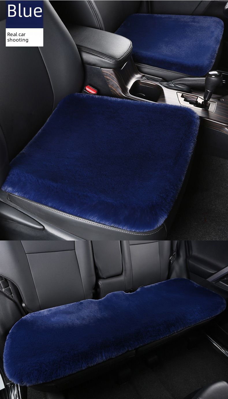 Grensoverschrijdend op voorraad groothandel autostoelkussen herfst en winter konijnenhaar autostoelkussen zonder rugleuning fleece gevoerde warme katoenen pad_voghion.com