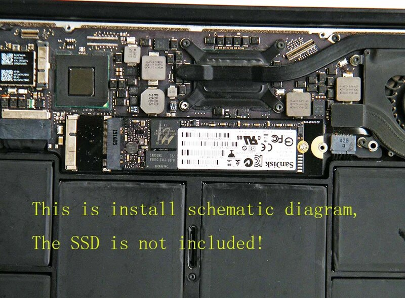 M2 Anschluss M.2 NGFF SATA SSD Konverter Adapter Raiser Riser Karte für Apple 2012 Book Air A1465 A1466 NEU_voghion.com