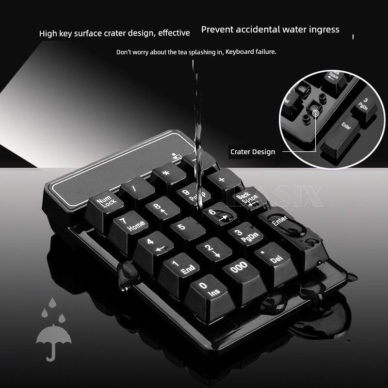 Draadloos toetsenbord Financiële boekhouding Laptop Extern mini bedraad Bluetooth digitaal toetsenbord_voghion.com