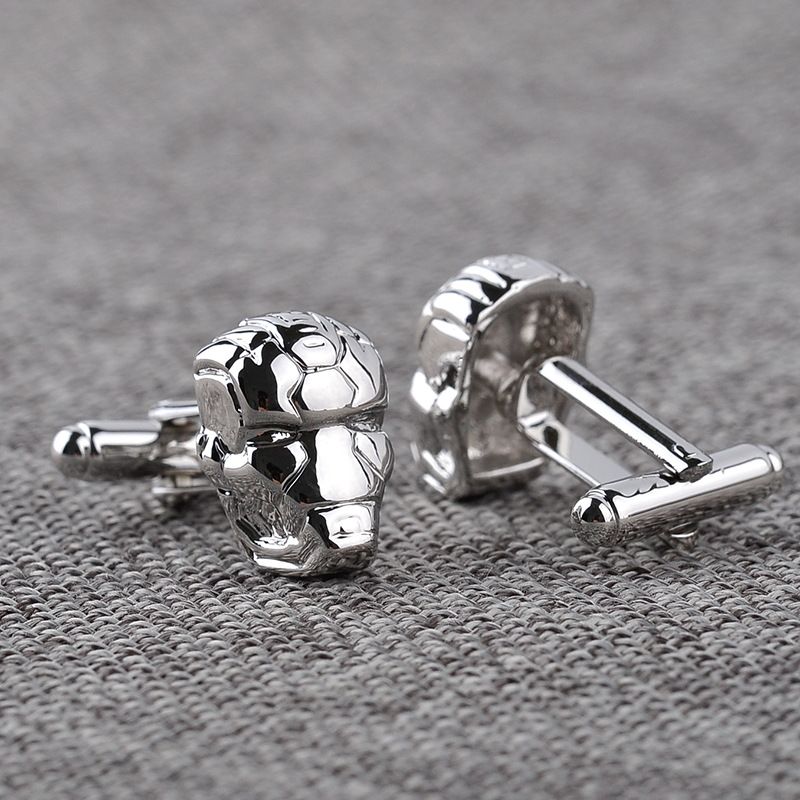 new paint retro crystal cufflinks fashion ghost face men's shirt cufflinks_voghion.com