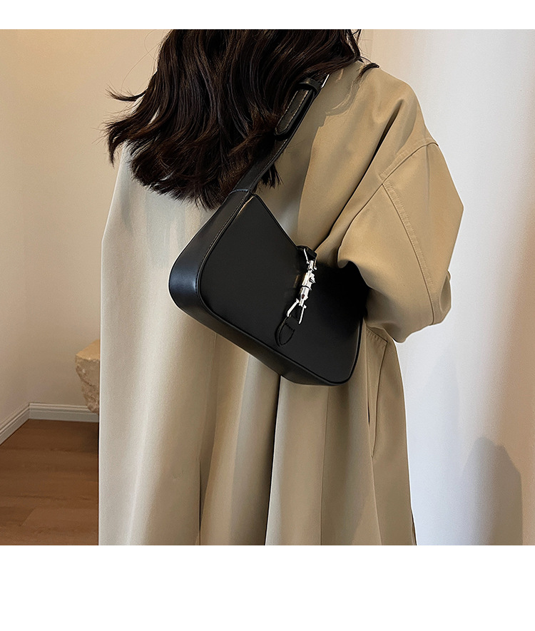 Cross-border French Niche Ladies Bag 2023 New High-end Armpit Bag Retro Texture one-shoulder Messenger bag_voghion.com