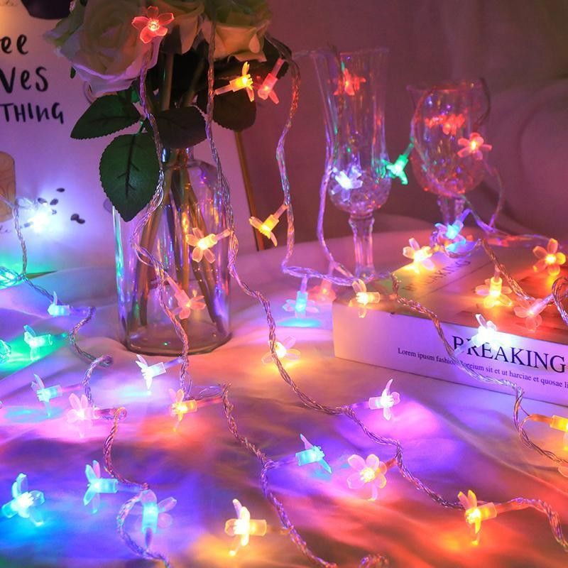 Round Ball Snowflake Bell Elk Tree Star Christmas Decoration Room Atmosphere Light String_voghion.com