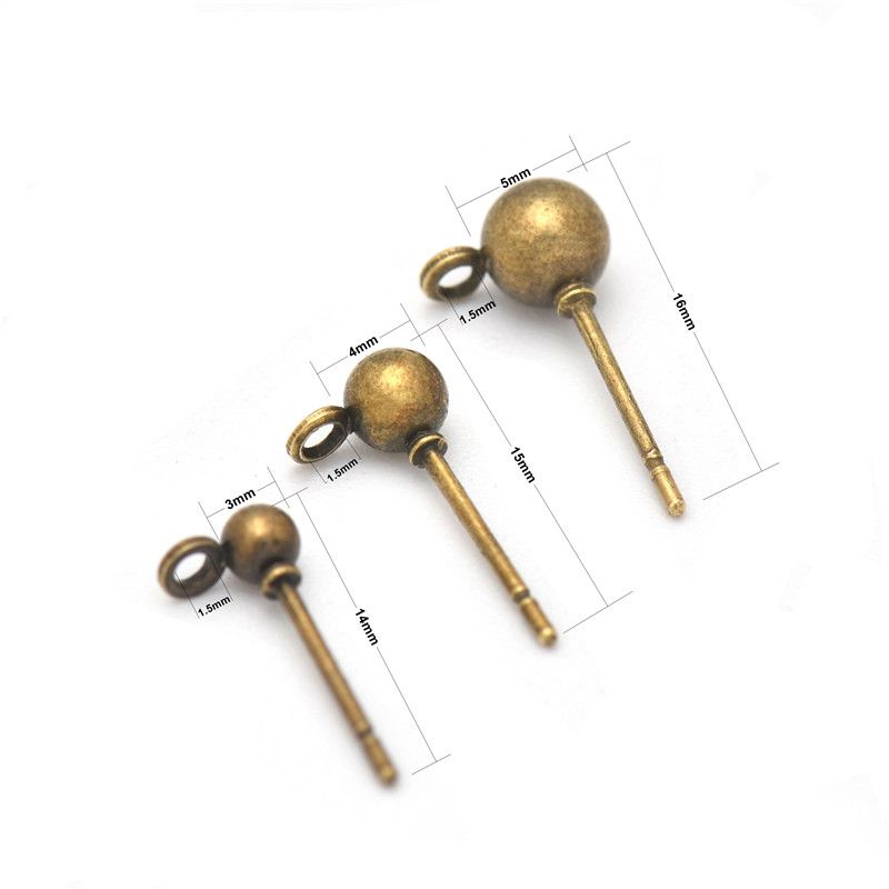 Orecchini Jin Kang Nai Xin, perline, 3/4/5 mm, anello 1,5 mm, 50 pezzi_voghion.com