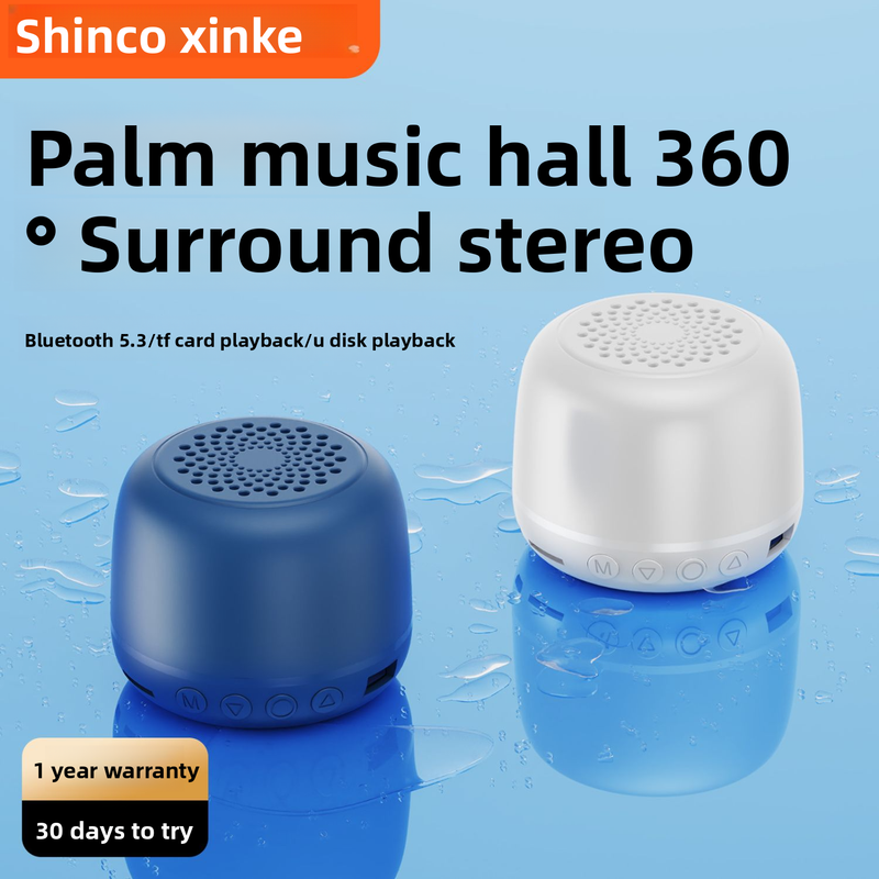 Xinke Macaron - Altavoz inalámbrico con ranura para tarjeta Bluetooth y unidad flash USB, sonido de alta calidad, conexión dual TWS, portátil_voghion.com