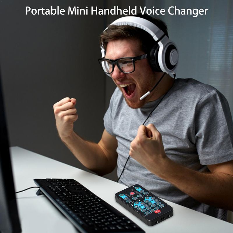 Portable Mini Handheld Changer Smart 8 Changing Modulator with Adjustable Functions Voice Disguiser Plug_voghion.com