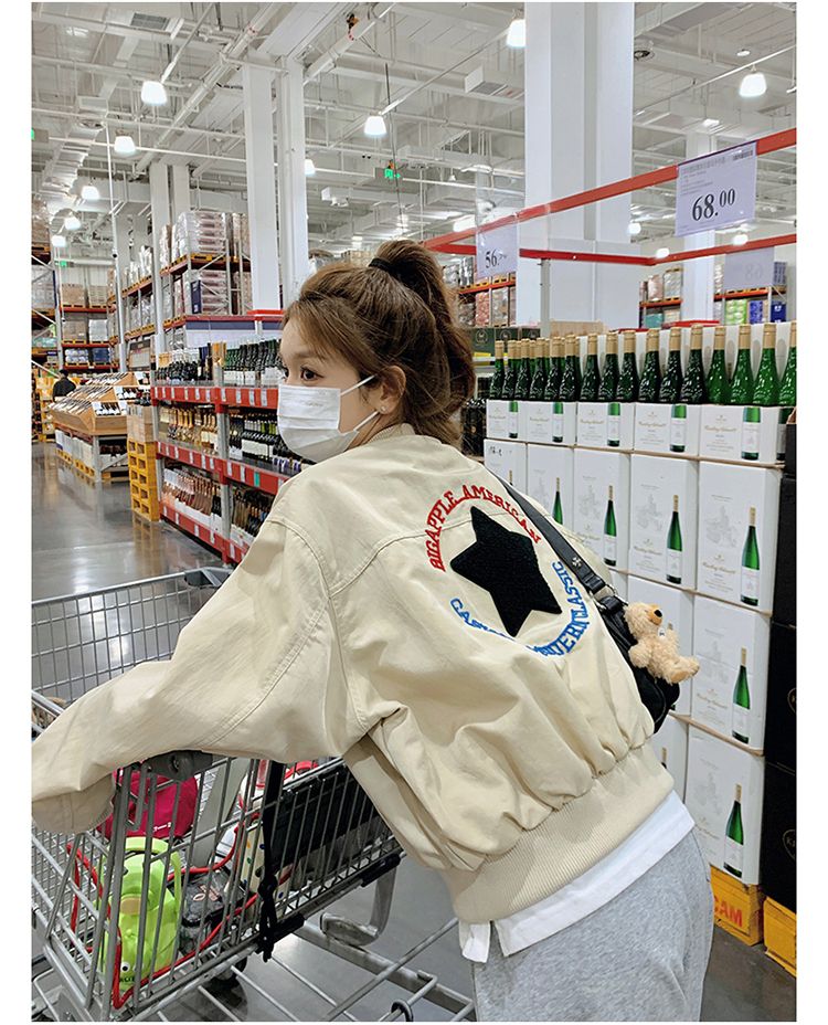 American Style Baseball For Women 2025 Spring And Autumn New Design Loose Casual Versatile Petite Jacket_voghion.com