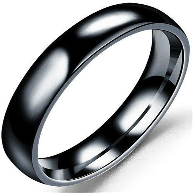Anello da uomo in acciaio inossidabile liscio e bombato, colore 6 mm, larghezza, semplice, tipo geometrico, anelli in oro per gioielli da donna_voghion.com
