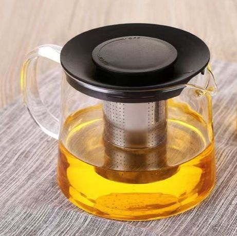 Service à thé en verre avec filtre en acier inoxydable – 600 ml/1 000 ml/1 500 ml, borosilicate résistant à la chaleur, style minimaliste moderne – Idéal pour le thé, le café et les cadeaux_voghion.com