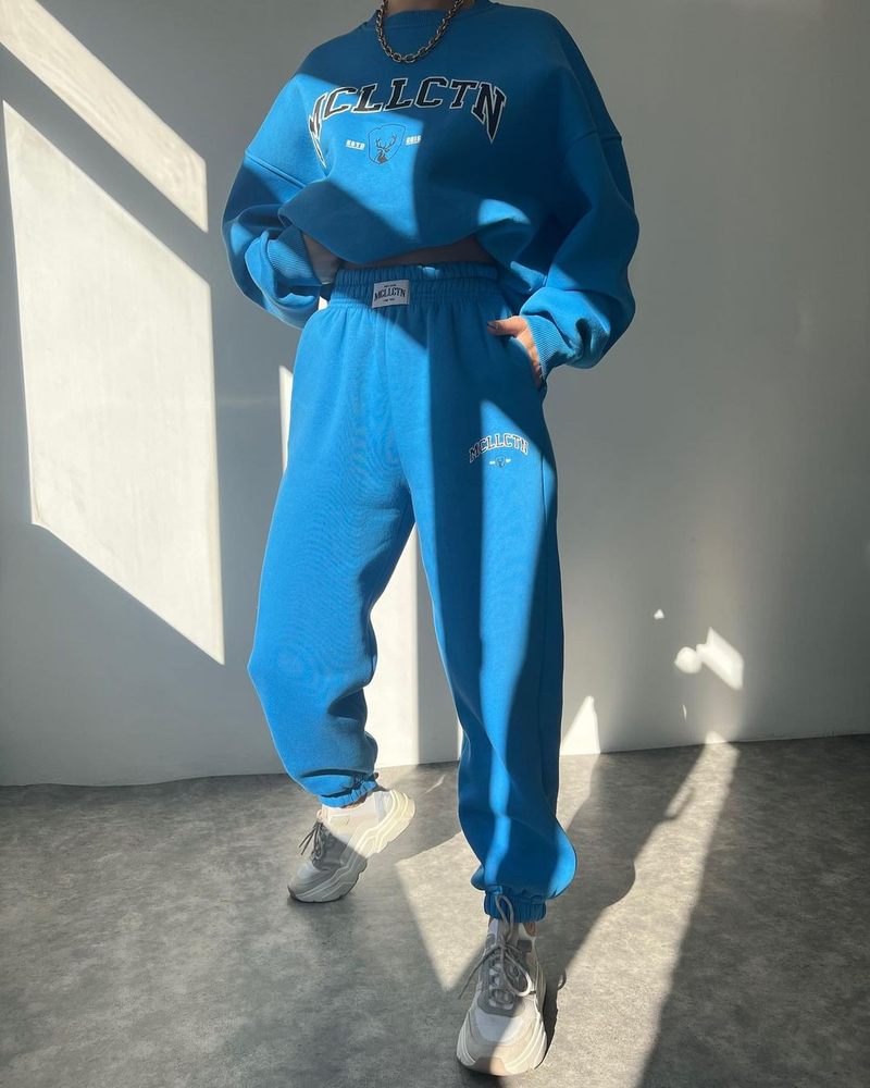 abbigliamento casual europeo e americano transfrontaliero moda stampata abito spesso più felpa in velluto pantaloni a maniche lunghe abito_voghion.com