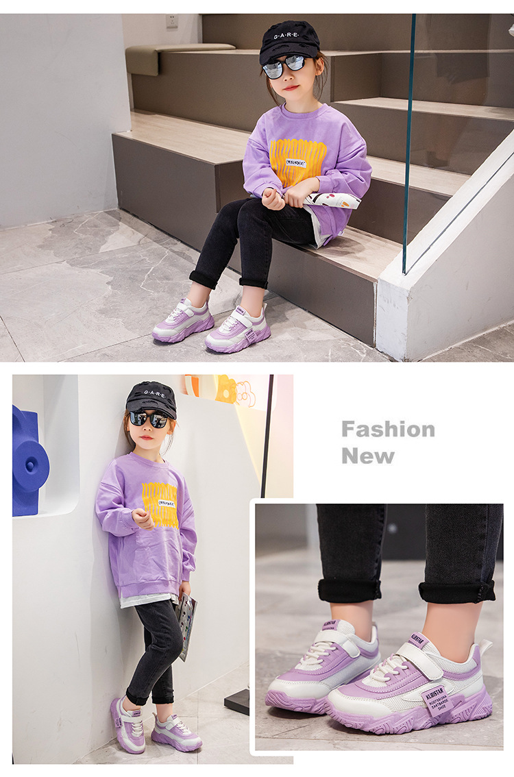 2024 frühjahr Neue kinder Sport Mädchen Casual Mesh Atmungsaktive Leichte Laufschuhe Student Kleine Weiße Schuhe_voghion.com