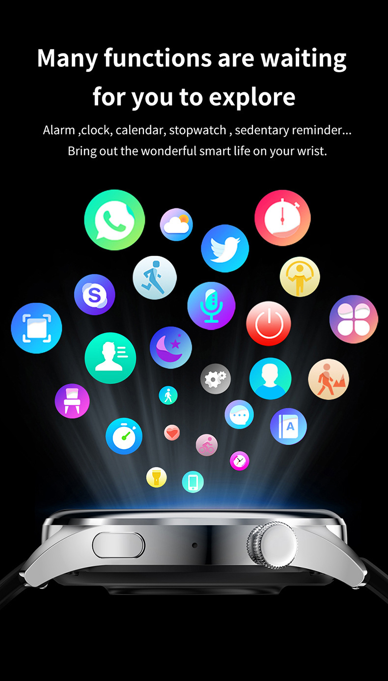 Smart Watch - Chiamate Bluetooth, Fitness Tracker, Monitoraggio della frequenza cardiaca e dell'ossigeno nel sangue, Impermeabile per uomini e donne_voghion.com