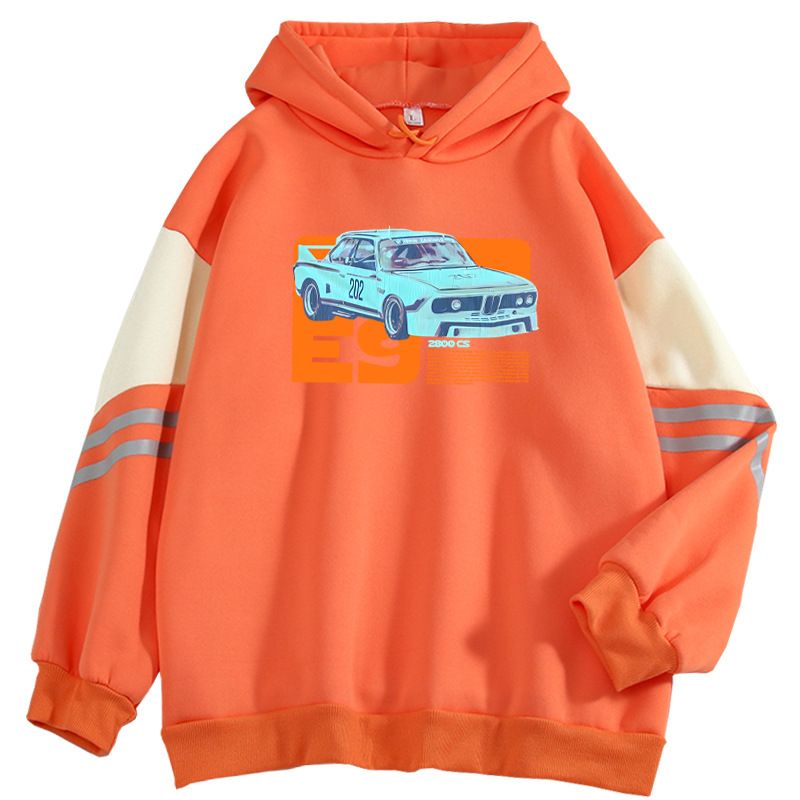 Farbblock im amerikanischen Stil für Männer, lockere Passform, Pullover mit Nischenbuchstabendruck, cooles Oberbekleidungs-Sweatshirt_voghion.com