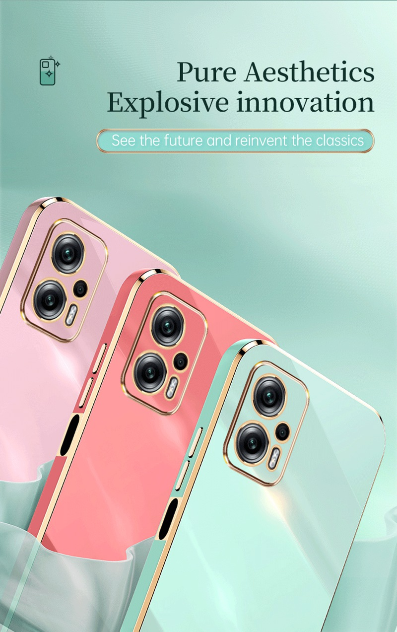 Placcatura Custodia In Silicone Per Xiaomi Poco F4 X4 GT M4 Pro 4G 5G Copertura Molle Della Cassa Del Telefono di TPU Per redmi Nota 11E 11S 11 Pro Plus_voghion.com