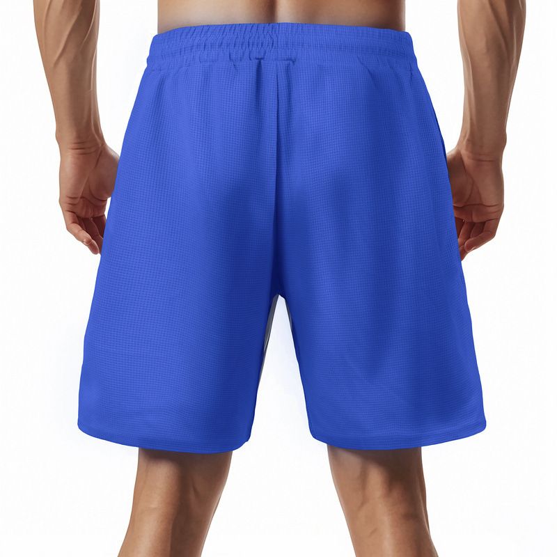 American Style Casual Summer Men's Loose Multi-Pocket Cargo Breathable Waffle Sweat-Absorbing Shorts For Men_voghion.com