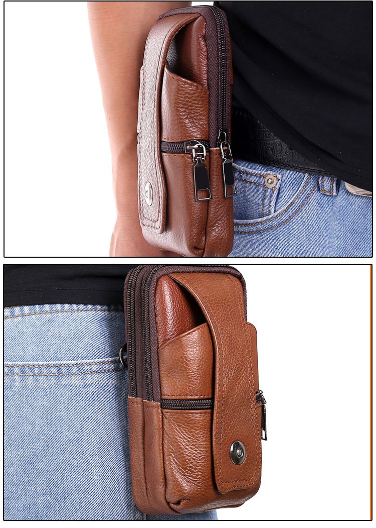 Naujas natūralios odos mobiliojo telefono krepšys, vyriškas diržo ir juosmens krepšys, daugiafunkcis mobiliojo telefono dėklas, diržas, mobiliojo telefono juosmens krepšys, didmeninė prekyba_voghion.com
