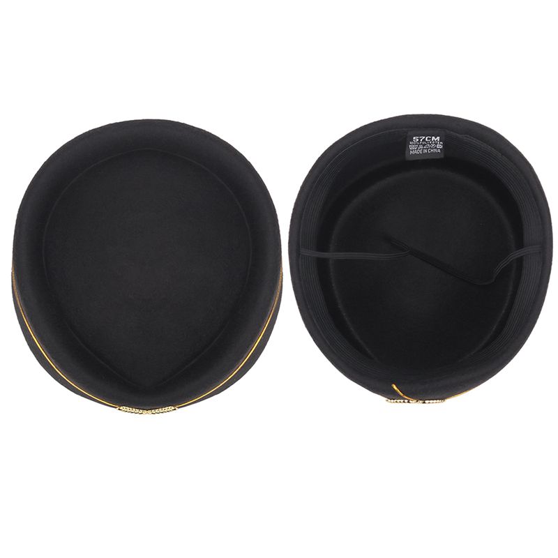 New Arrivals Women's Party Cosplay Cap Wool Felt Air Hostesses Beret Airline Stewardess Formal Sailor Uniform Hat Caps Stage_voghion.com