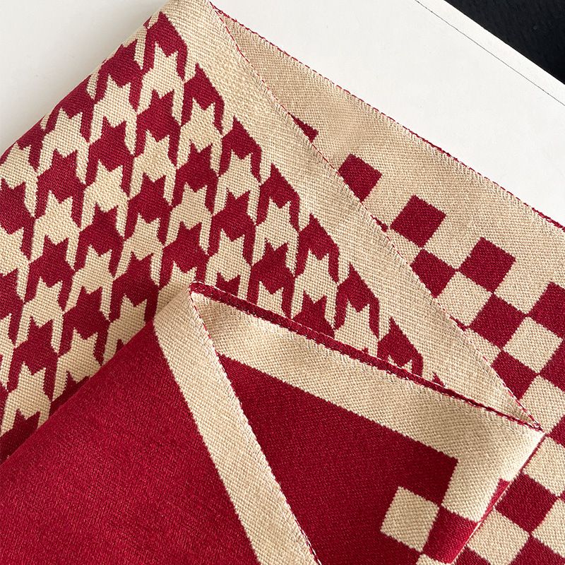 Őszi és téli Thousand Bird Grid női kasmír meleg sál, könnyű luxus divatos stílus, irodai takaró,_voghion.com