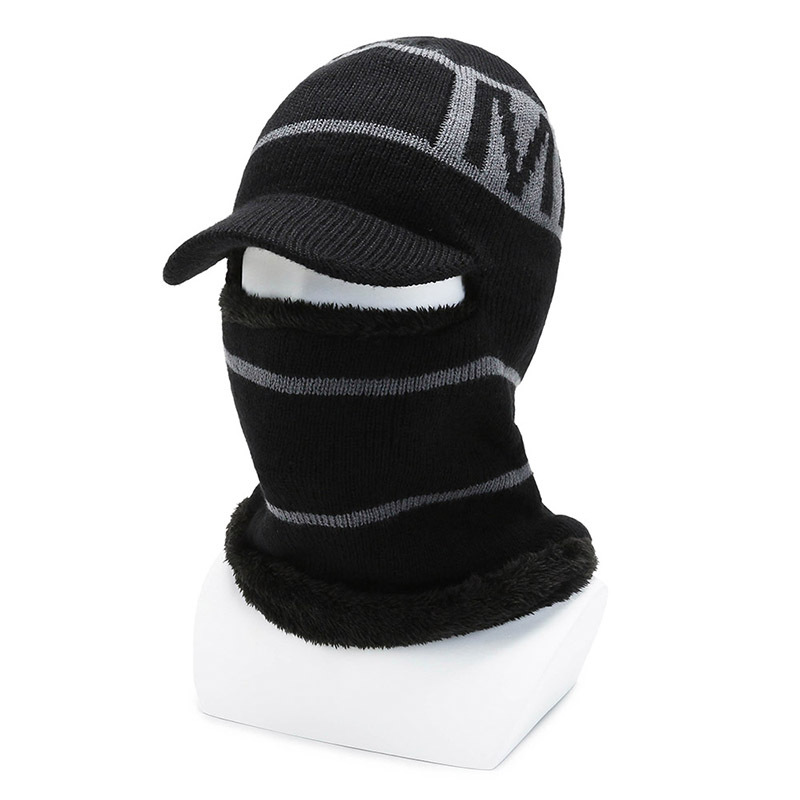 Nuovo cappello invernale da uomo in un pezzo di lingua d'anatra cappello lavorato a maglia M cappello da pullover da ciclismo in lana a prova di caldo e freddo per esterno_voghion.com