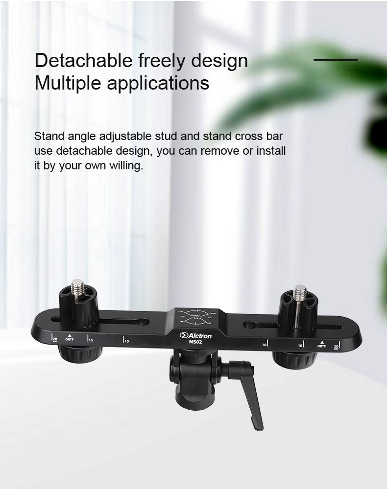 Alctron MS02 stereo mikrofon çubuğu Açı ve yükseklik ayarlanabilir fonksiyonu ile net ölçekli çoklu kayıt yolu_voghion.com