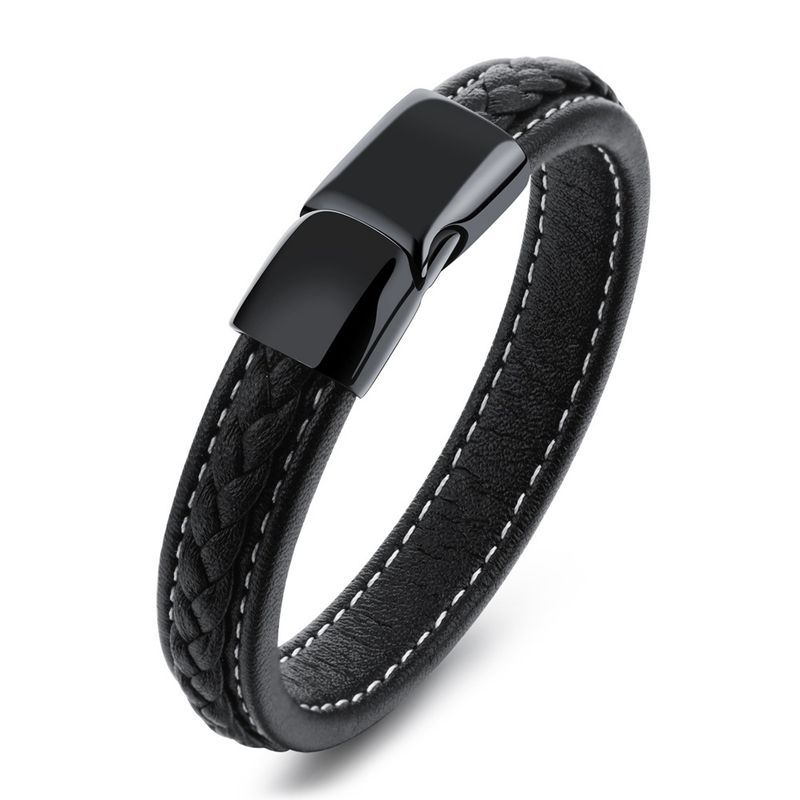 Heißer Verkauf Leder geflochtenes Seil koreanischen Stil Herren gewebtes Armband_voghion.com