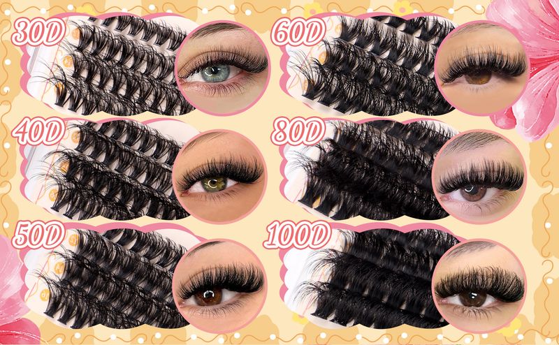 Schönheit & Gesundheit Falsche Wimpernverlängerung Anzug Haar Einzelner Wimpernbüschel 10-16mm Länge Gemischte Wimpern_voghion.com