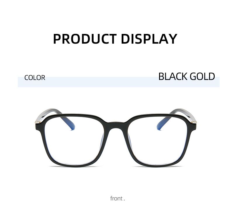 TR8950 Koreanesch Versioun TR90 Quadrat flaach Liicht Brëller, weiblech Internet Promi, Myopia Frame, trendy männlech Brëller Frame_voghion.com