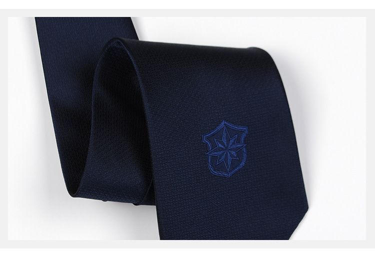 Cravatta con cerniera e fibbia allentata, per uomo e donna, uniforme da guardia di sicurezza, blu navy, nuovo stile, antiscivolo, alla moda_voghion.com