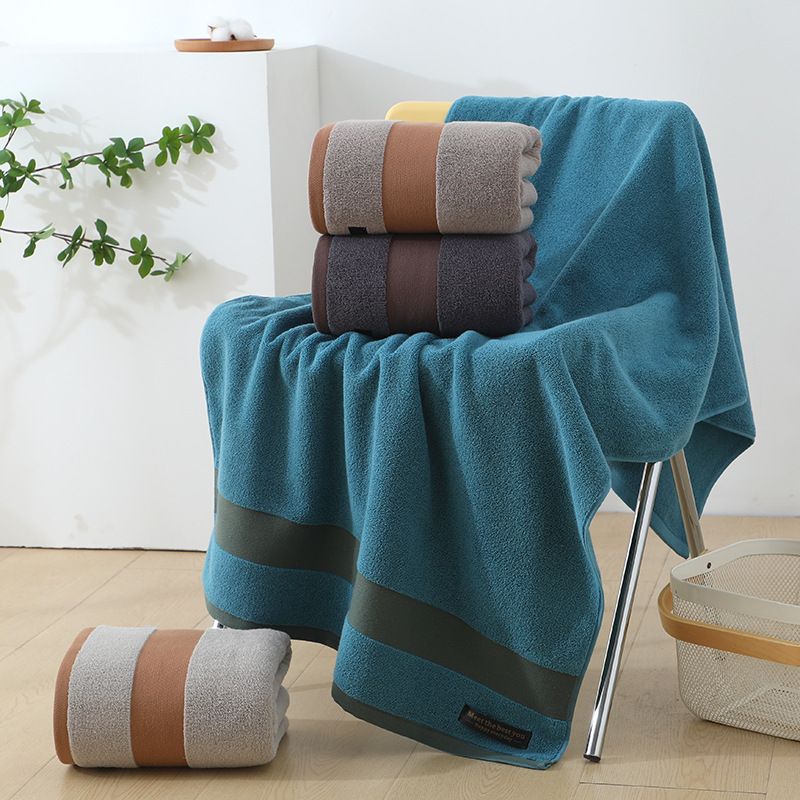 Badetuch Wasserabsorbierendes, schnelltrocknendes Baumwoll-Klasse-A-Badetuch aus reiner Baumwolle, Premium-Haushaltstuch für Erwachsene, Strandbadetuch_voghion.com