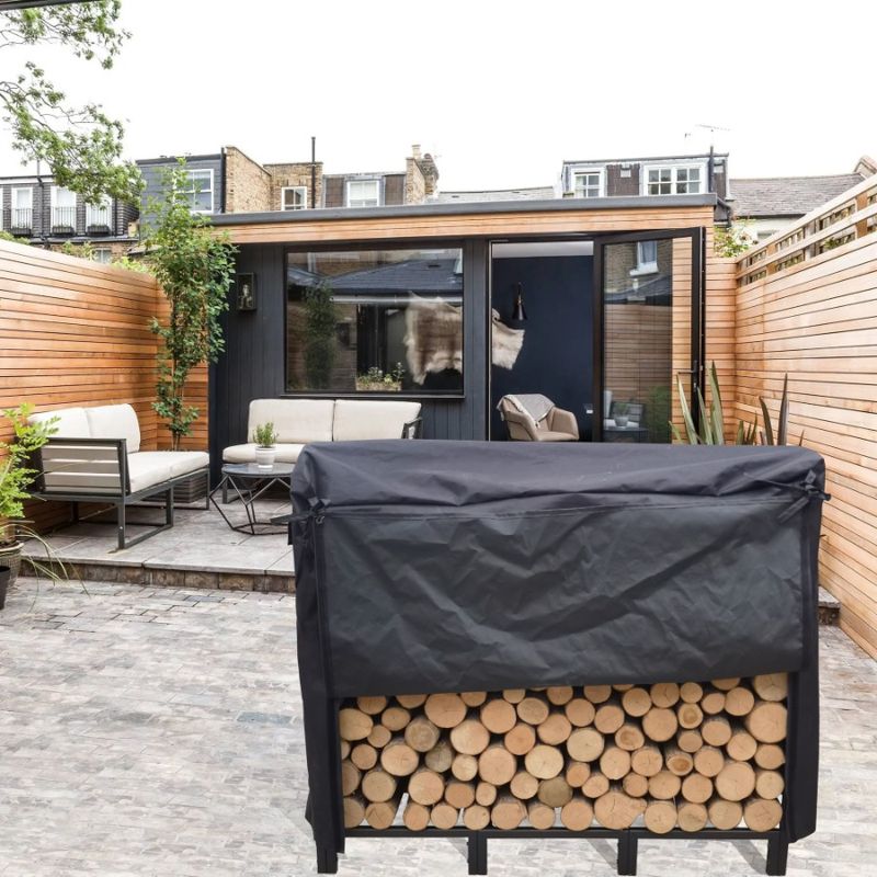 For Wood Duty Artibear Organize Outdoor Fireplace Metal Logs Firewood Rack Stacker Pile Heavy Stand Holder 4.1ft Indoor Storage_voghion.com