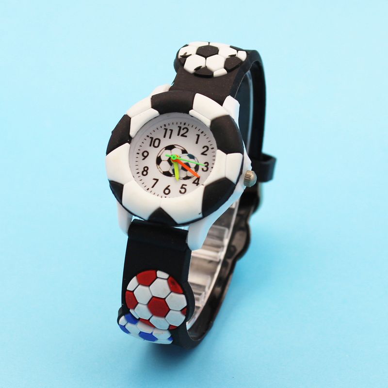 Kinder süße Fußballuhr Basketball Silikonuhr Cartoon Uhr_voghion.com