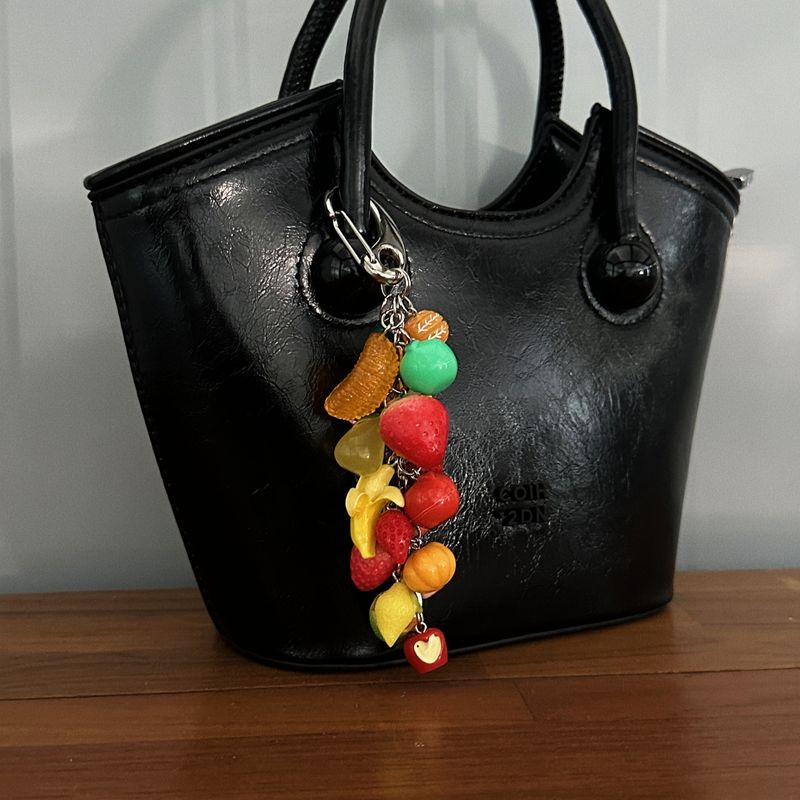 3D Three Dimensional Fruit Element Keychain Series Cute Female Pendant Bag Pendant_voghion.com