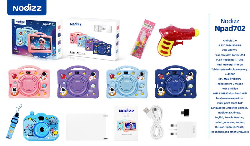 B89PLUS Children's Tablet 7-Foot Game Anti Drop Protective Case Cartoon Portable Comes with Love Doll_voghion.com