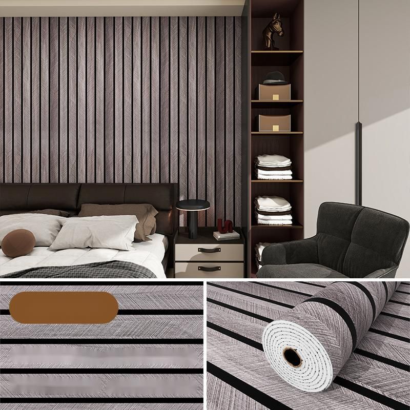 Thickened Self-Adhesive Grid Stickers Waterproof Moisture-Proof Wood Grain Living Room TV Background Wall_voghion.com