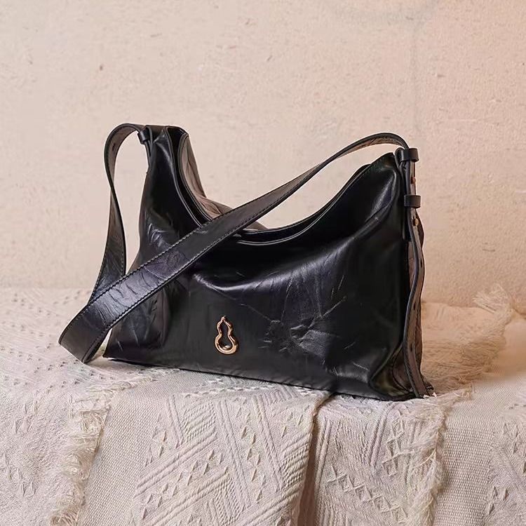 2024 New BAMPO Half Slope Flowing Hobo Fashion Single Shoulder Tote Women's For Work Commute Underarm Bag_voghion.com