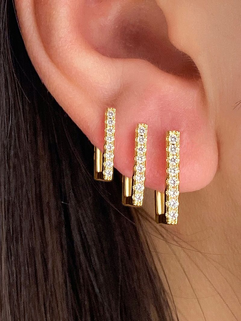 GEOMETRIC TRIO - Alloy Hoop Earrings Set (High-End Minimalist Jewelry, Retro Personality Design)_voghion.com