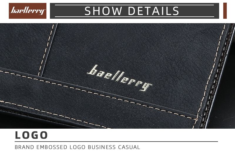baellerry Wallet Men's Short Korean-style Multi-card Open Horizontal Wallet Youth Simple Thin Wallet_voghion.com