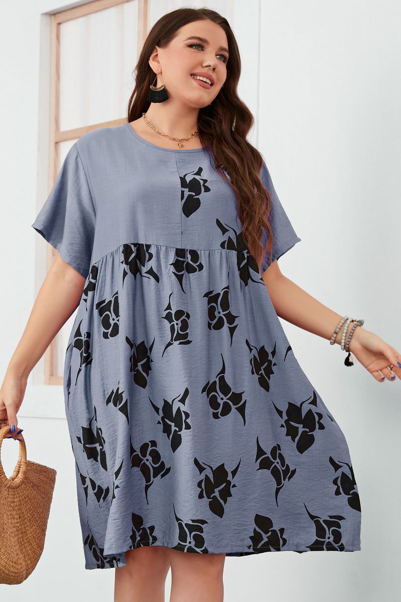 Women's temperament commuting loose plus-size dress women's clothing_voghion.com