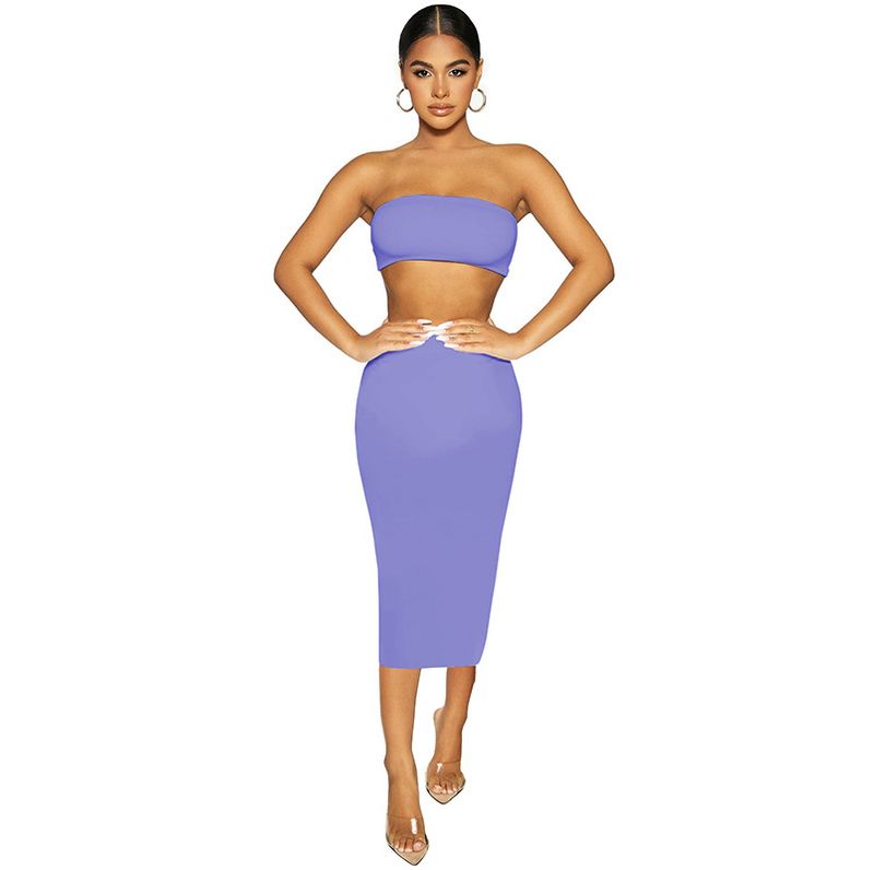 Robe fourreau de rue deux pièces sexy pour femmes, costume d'été_voghion.com