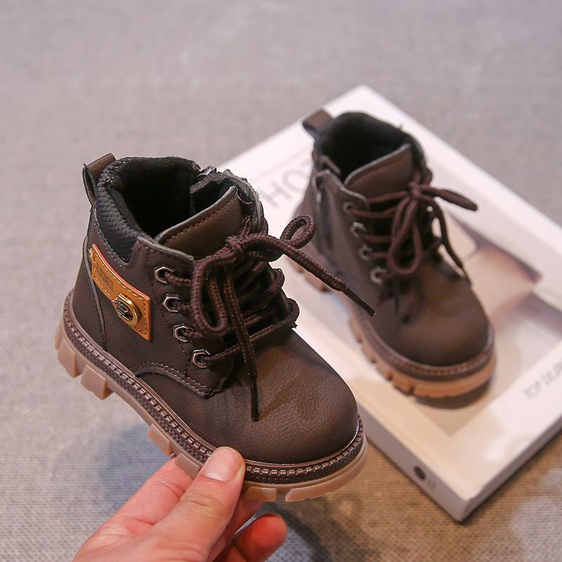 Chil's Baby Martin Neue Herbst Winter Mädchen Leder Britischen Stil Jungen Kurze Stiefel Für Kleinkinder Und Junge_voghion.com