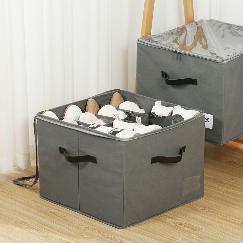 Große Schuhaufbewahrungsbox für den Schrank, Schuhkarton, transparent, stapelbar, Sneaker-Container, Schrank, Schuhregal, Schuhaufbewahrungsregal_voghion.com