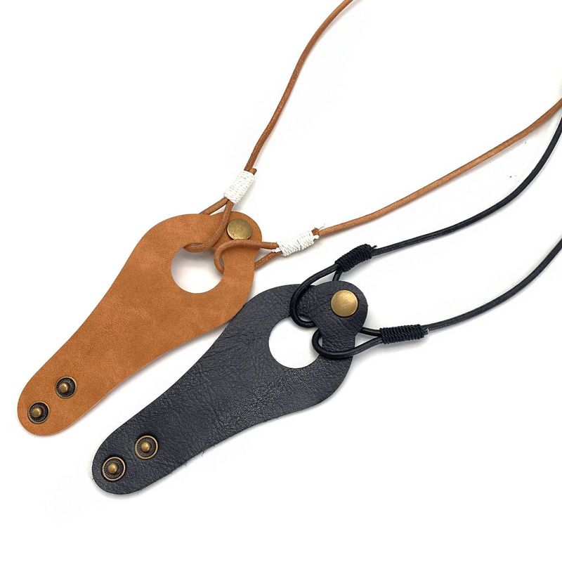 Corda per occhiali unisex Doppia fibbia Catena per occhiali in microfibra di pelle Cordino per occhiali alla moda Corda per occhiali da sole_voghion.com