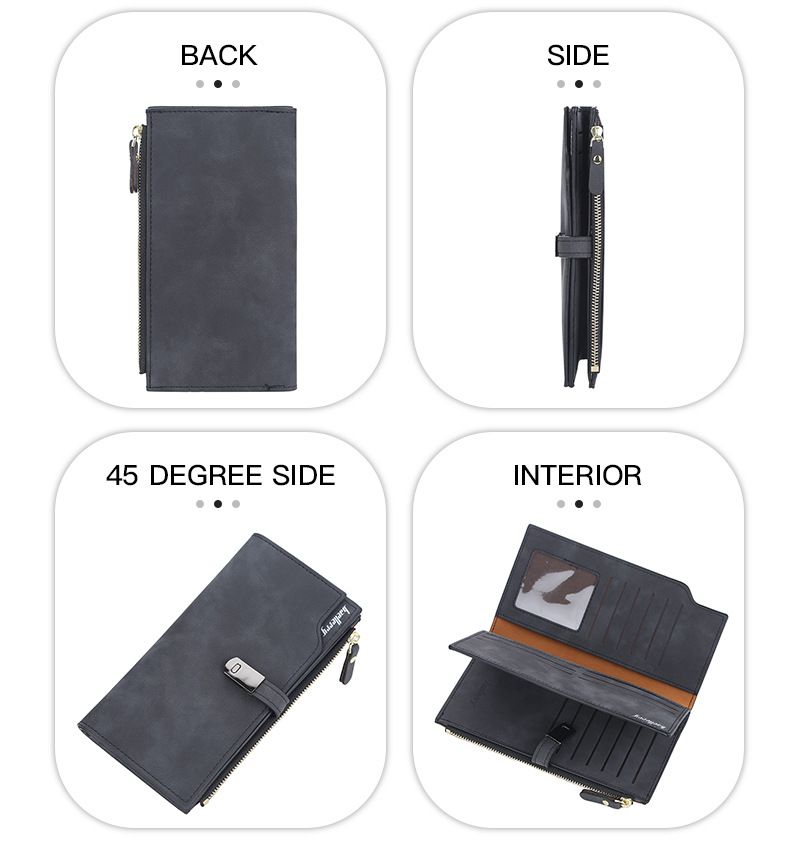 BAELLERRY nuovo portafoglio lungo da donna in stile coreano con fibbia multi-carta e pochette con cerniera per donna all'ingrosso_voghion.com