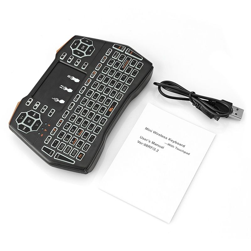 I8 Plus Keine Hintergrundbeleuchtung 2,4 GHz Mini Drahtlose Tastatur Mit Touchpad Englisch Russisch Air Mouse Fernbedienung Für Android Tv_voghion.com