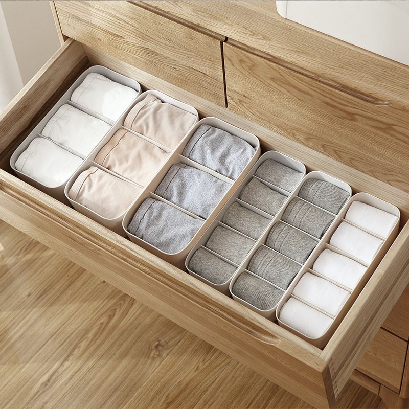 【 Hedou 】 Scatola di stoccaggio per cassetti da scrivania in plastica per calzini e biancheria intima, impilata_voghion.com